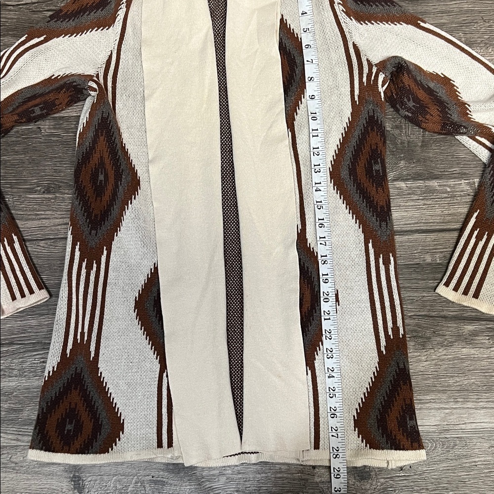 Love 21 Cream and Brown Patterned Blazer - Picture 4 of 6